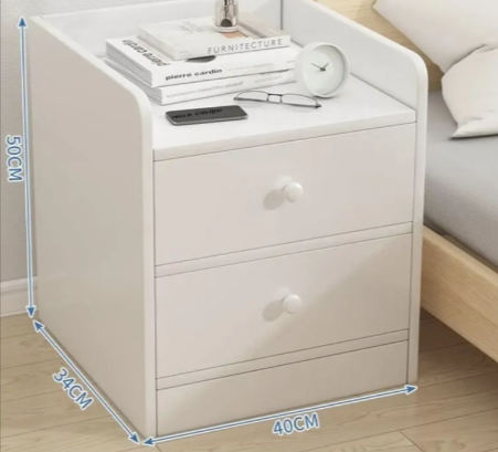 Mesa de Noche Moderna con Estante de Almacenamiento